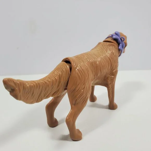 Barbie Golden Retriever Dog 7" With Purple Bow Yellow Brown - Picture 11 of 16